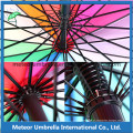 Fancy Colorful Promoção Presente Parasol Wooden Automatic Rainbow Umbrella